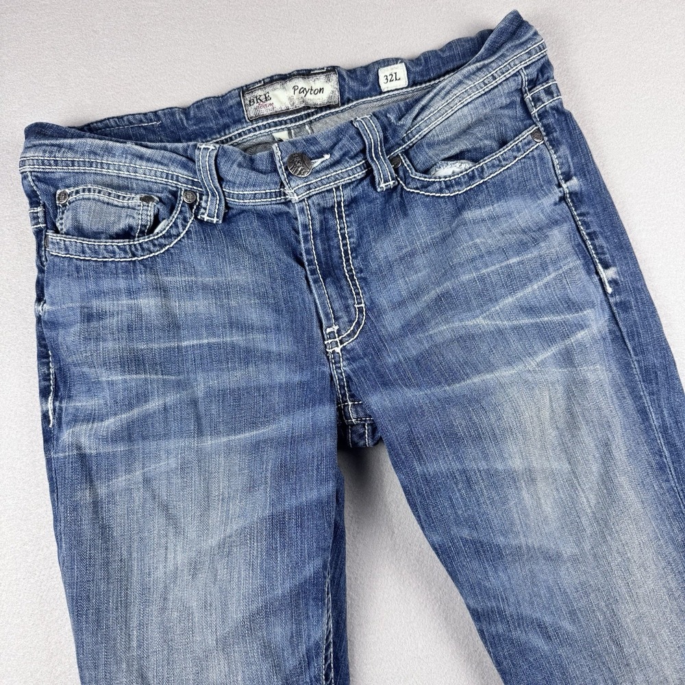 BKE Buckle Payton Jeans Women 32x32 Bootcut Blue Denim Western Distressed Y2K